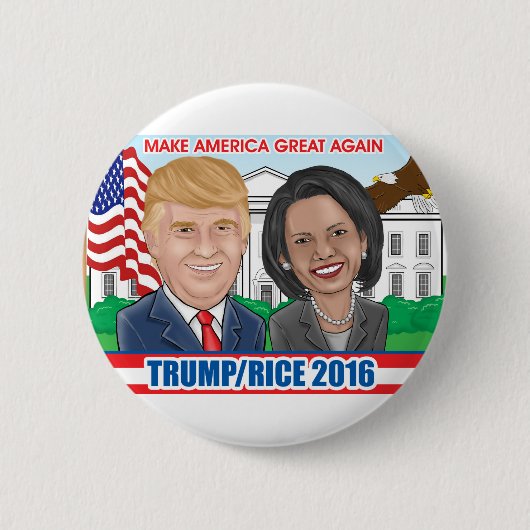 Trump/Rice 2016 Button (Voorkant)