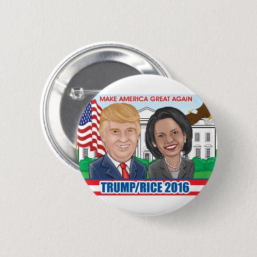 Trump/Rice 2016 Button (Voorkant /achterkant)