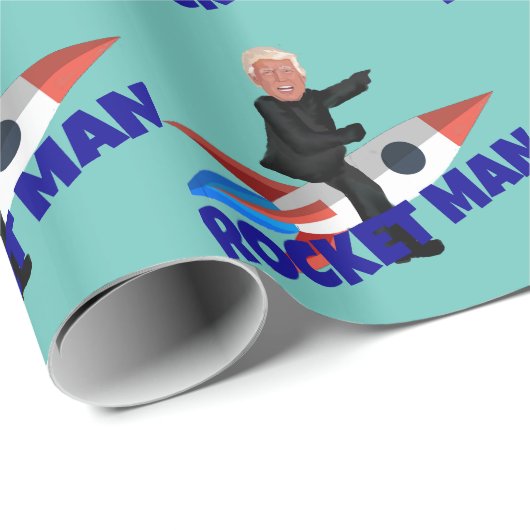 Trump Rides a Rocket Cadeaupapier (Rol Hoek)