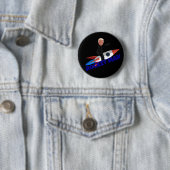 Trump Rides a Rocket Ronde Button 5,7 Cm (In situ)