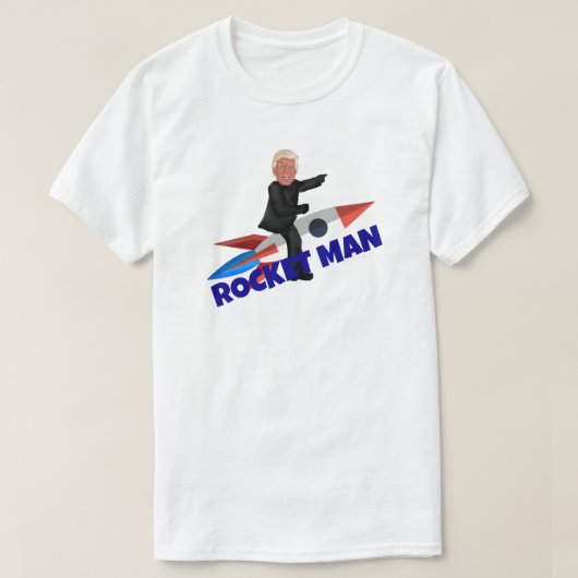 Trump Rides a Rocket T-shirt (Design voorkant)