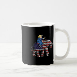 Trump Riding Elephant Republikeinen Shirt Gift Koffiemok