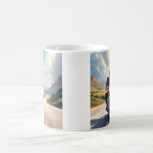 Trump rijdende motorfiets Mooie rode Zuidwest-VS Koffiemok (Center)