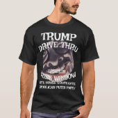 Trump rijdt door omkoopvenster EPSTEIN Witte Huis T-shirt (Voorkant)