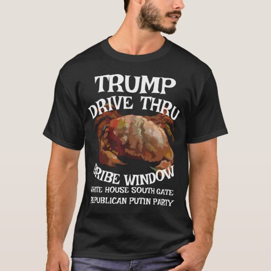 Trump rijdt door omkoopvenster Witte Huis T-shirt (Voorkant)