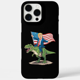 Trump rijdt op dinosaurus T Rex USA Amerikaanse vl iPhone 16 Pro Max Hoesje