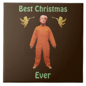 Trump-risoner keramische Tegel Tegeltje (Voorkant)