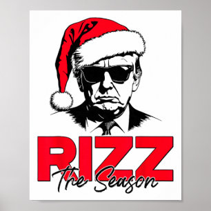 Trump Rizz het seizoen Funny Trump 2024 Xmas Pink  Poster