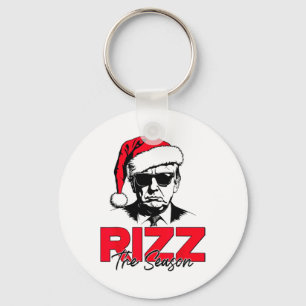 Trump Rizz het seizoen Funny Trump 2024 Xmas Pink  Sleutelhanger