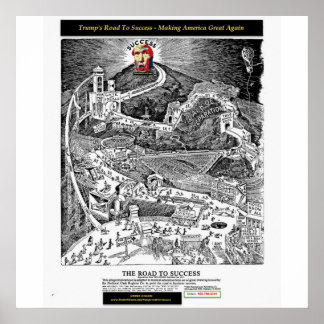 Trump Road naar Succes Poster - Amerika geweldig m