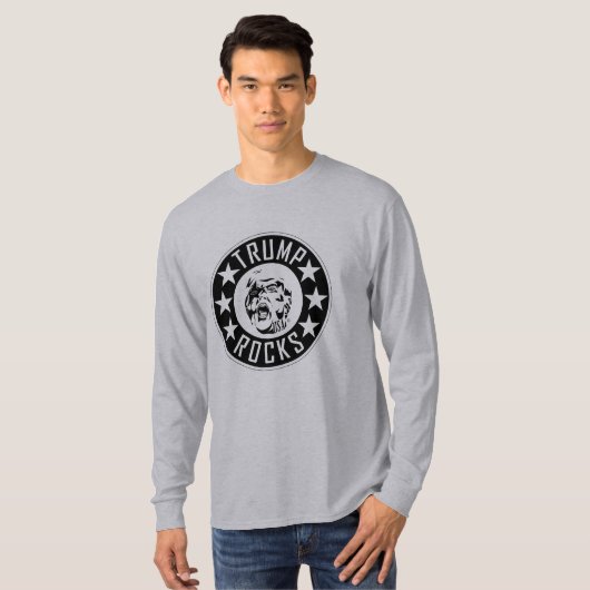 Trump Rocks Mannen T-shirt (Voorkant volledig)