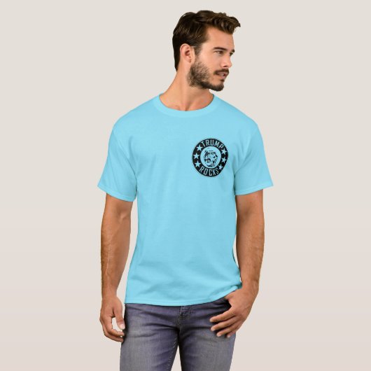 Trump Rocks Mannen T-shirt met korte mouwen (Voorkant volledig)