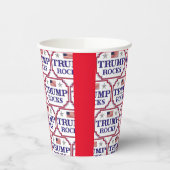 Trump Rocks Paper Cups Papieren Bekers (Links)