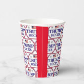 Trump Rocks Paper Cups Papieren Bekers (Rechts)