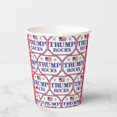 Trump Rocks Paper Cups Papieren Bekers (Voorkant)