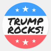 TRUMP ROCKS ronde sticker (Voorkant)