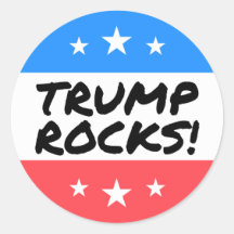 TRUMP ROCKS ronde sticker