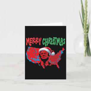 Trump Rode Verkiezingskaart Vrolijk Kerstfeest Tru Kaart