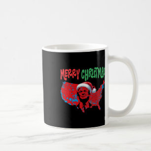 Trump Rode Verkiezingskaart Vrolijk Kerstfeest Tru Koffiemok