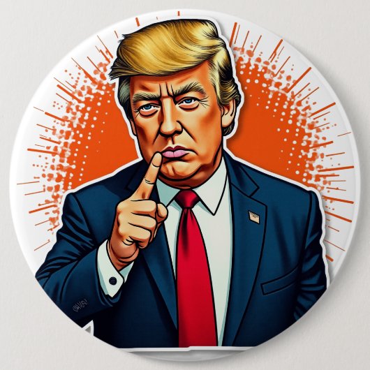 Trump Ronde Button 6,0 Cm (Voorkant)