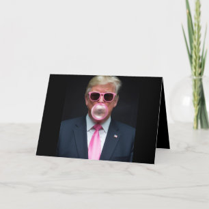 Trump Roze Bubble Gum President 47 USA Bedankkaart