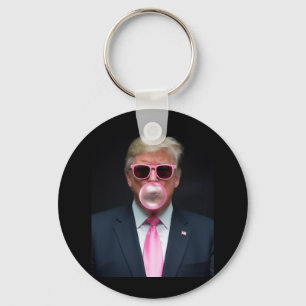 Trump Roze Bubble Gum President 47 USA Sleutelhanger
