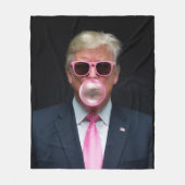 Trump Roze Bubble Gum President 47 VS Fleece Deken (Voorkant)