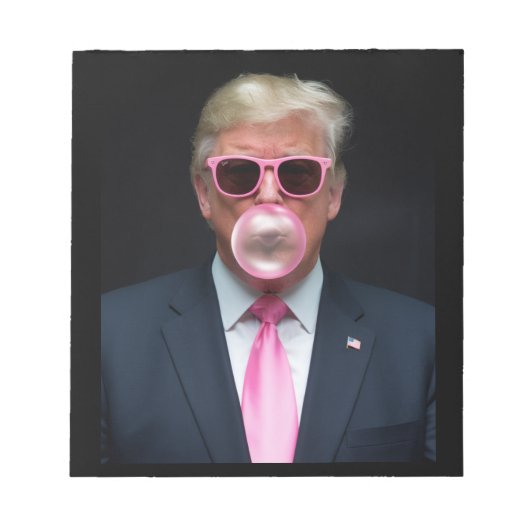 Trump Roze Bubble Gum President 47 VS Notitieblok (Voorkant)