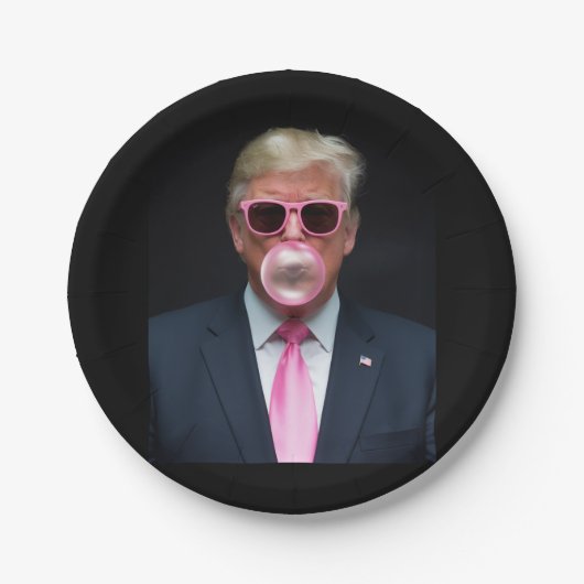 Trump Roze Bubble Gum President 47 VS Papieren Bordje (Voorkant)