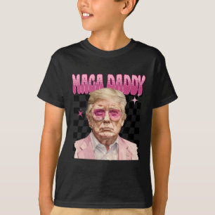 Trump Roze Sungles Maga Daddy Grappig Trump 2024 T-shirt