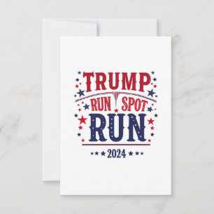 Trump run spot run grappig verkiezingsdebat bedankkaart