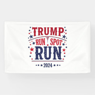 Trump run spot run grappig verkiezingsdebat spandoek