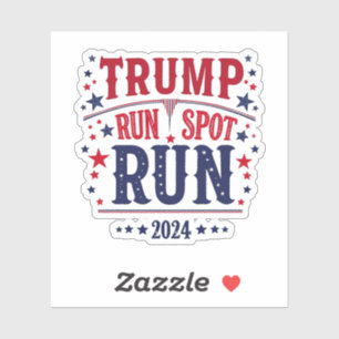 Trump run spot run grappig verkiezingsdebat sticker