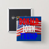 Trump Running for President American Flag Button (Voorkant /achterkant)