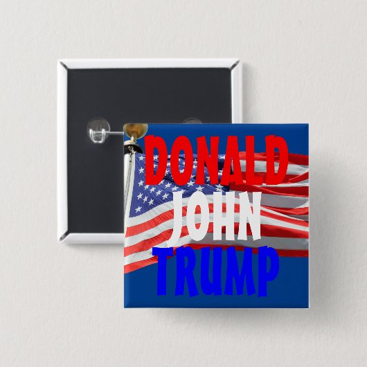 Trump Running for President American Flag Button (Voorkant /achterkant)
