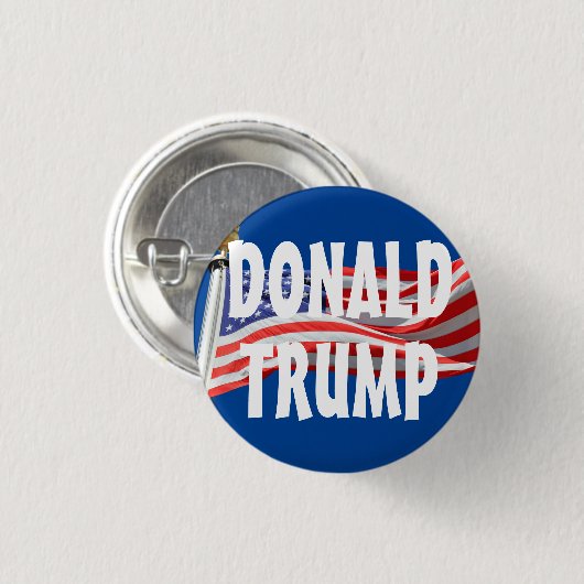 Trump Running for President American Flag Button (Voorkant /achterkant)