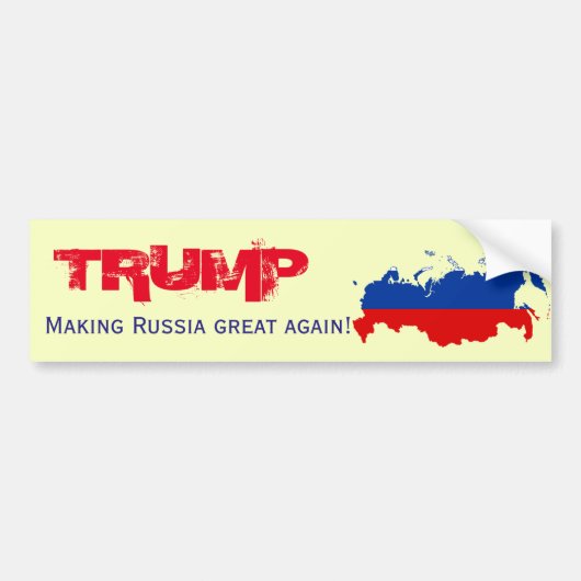Trump. Rusland weer geweldig maken!" Bumpersticker (Voorkant)