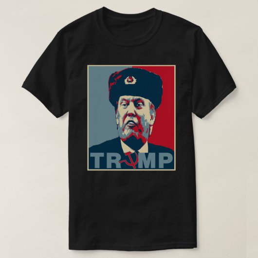 Trump Russia Poster Sticker T-shirt (Design voorkant)
