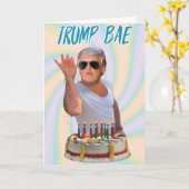 Trump Salt Bae Verjaardags Grappig Papier Kaart (Gele Bloem)