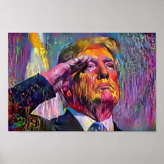 Trump Salute - New Orleans Style - Poster (Voorkant)