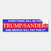 TRUMP SANDERS BUMPERSTICKER (Voorkant)