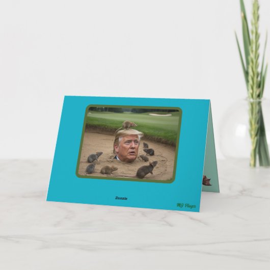 Trump Sandtrap Greeting Card Kaart (Achterkant)