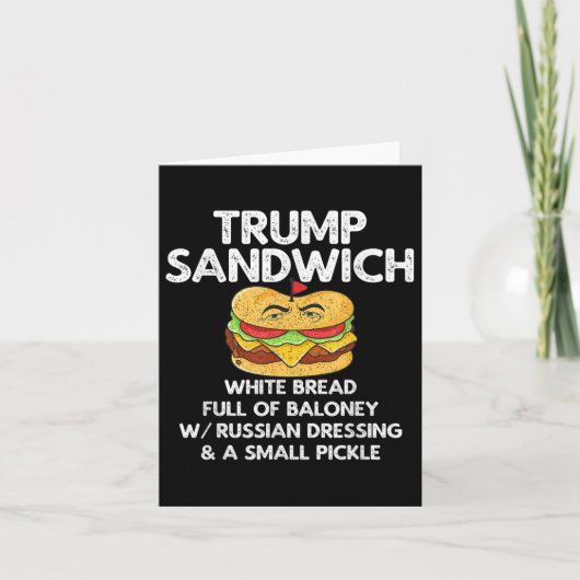 Trump Sandwich Anti-Trump Vintage Kaart (Voorkant)