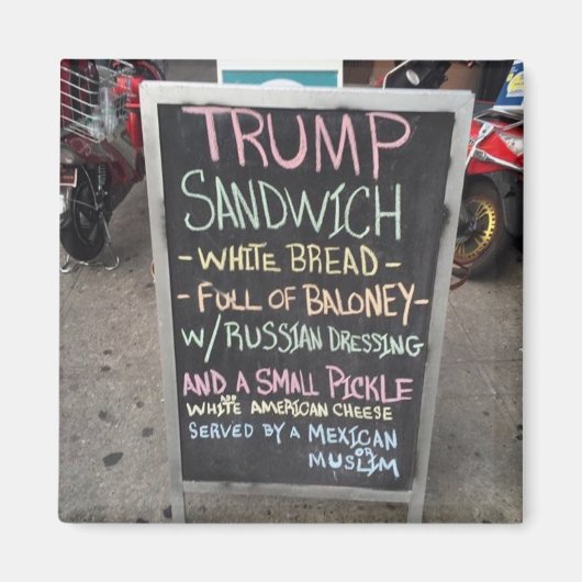 TRUMP SANDWICH MAGNEET (Voorkant)