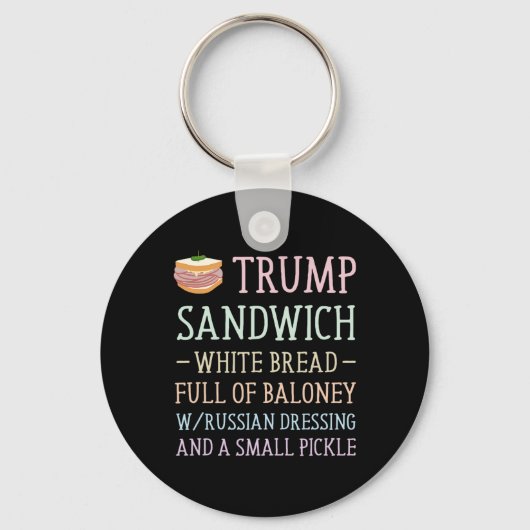 Trump Sandwich teken grappig Sleutelhanger (Voorkant)