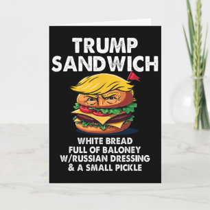 Trump Sandwich Wit Brood Vol Loney Grappige Pol Kaart
