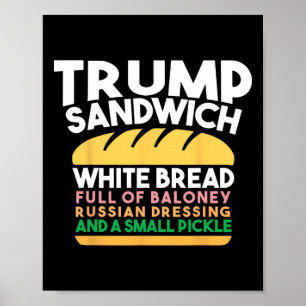 Trump Sandwich Wit Brood Vol Loney Russische D Poster