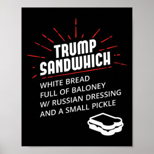 Trump Sandwich Wit Brood Vol Loney Russische D Poster