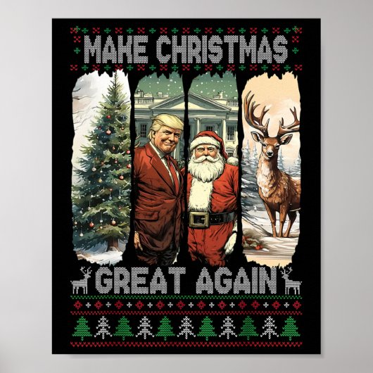 Trump Santa 47e President maakt kerstfeest Poster (Voorkant)