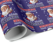 Trump Santa Claus Hat Make Christmas Great Again Cadeaupapier (Rol Hoek)